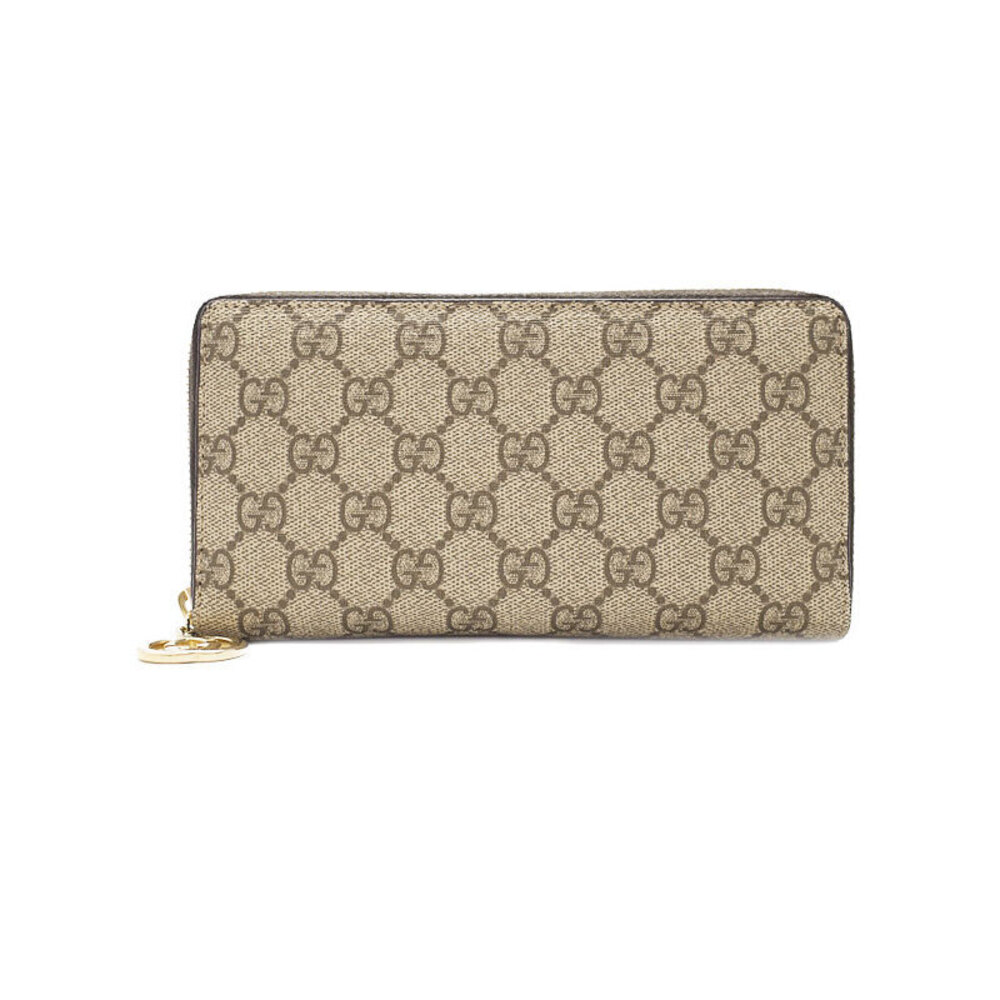 Gucci GG Supreme Zip Around Wallet Round Zipper Long